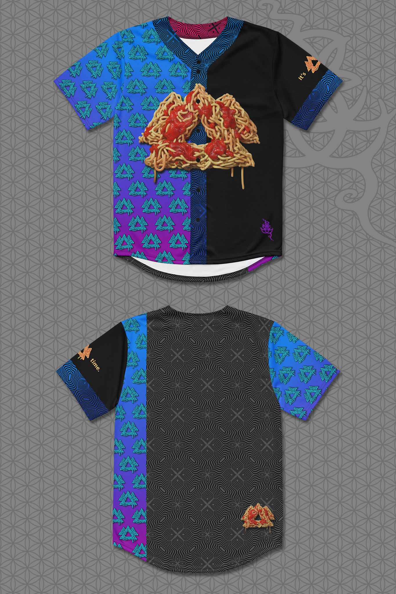 WN-SPAGHETTI TIME Unisex Baseball Jersey