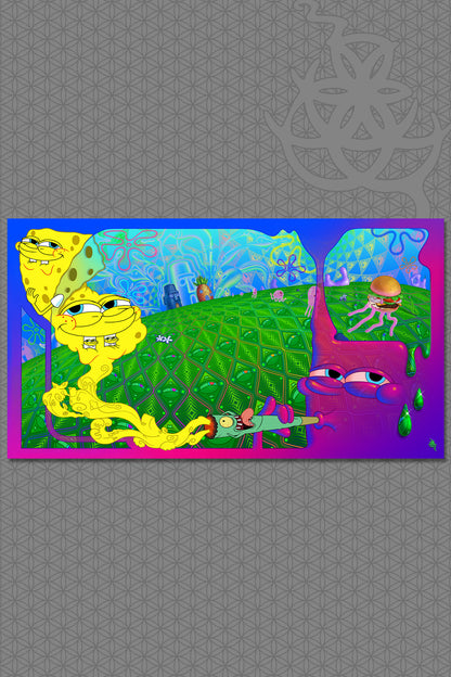 BIKINI BOTTOM JAM Blacklight Tapestry